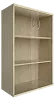Офисный шкаф средний широкий со стеклом