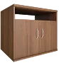 Офисная тумба для оргтехники, с нишей и распашными дверцами