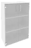 Офисный шкаф средний широкий со стеклом