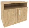 Офисная тумба для оргтехники, с нишей и распашными дверцами