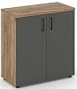 Офисный шкаф низкий широкий (2 низких фасада, задняя стенка ЛДСП)