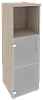 Офисный шкаф средний узкий лев./прав. (1 низкий фасад стекло)