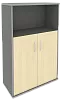 Офисный шкаф средний широкий (2 низкие двери ЛДСП)