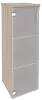 Офисный шкаф средний узкий стекло (лев/прав) 