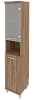 Офисный шкаф высокий узкий со стеклом (правый)