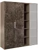 Офисный шкаф высокий 3 створки, с нишей