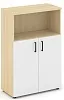 Офисный шкаф средний широкий (2 низких фасада, задняя стенка ЛДСП)