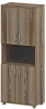Офисный шкаф широкий высокий закрытый с нишей (ЛДСП)