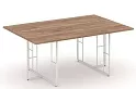 Стол для переговоров на металлических опорах