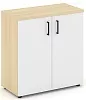 Офисный шкаф низкий широкий (2 низких фасада, задняя стенка ЛДСП)