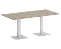 Стол для переговоров прямоугольный на металлических опорах