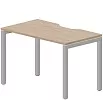 Стол рабочий на металлокаркасе (П-опоры / с эргономичным вырезом)