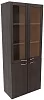 Офисный шкаф высокий широкий со стеклом