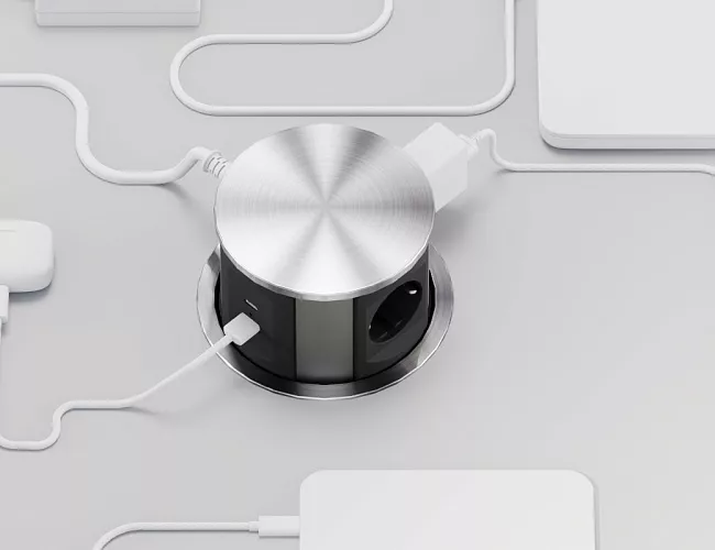 фото Розетка круглая G10703N-2AC №3