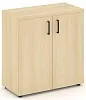 Офисный шкаф низкий широкий (2 низких фасада, задняя стенка ЛДСП)