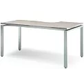 Стол на металлокаркасе письменный эргономичный (левый)