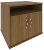 Офисная тумба для оргтехники, с нишей и распашными дверцами