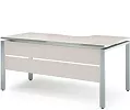 Стол на металлокаркасе письменный эргономичный с царгой (левый)