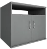 Офисная тумба для оргтехники, с нишей и распашными дверцами