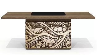 Стол руководителя с декор. траверсом