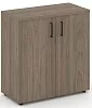 Офисный шкаф низкий широкий (2 низких фасада, задняя стенка ЛДСП)