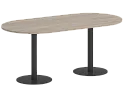Стол для переговоров овальный на металлических опорах