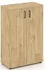 Офисный шкаф средний широкий (2 низких фасада, задняя стенка ЛДСП