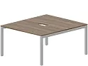 Составной стол на 2 рабочих места (2 эргономичных выреза)