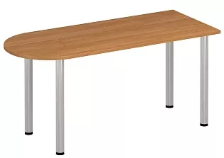 Стол письменный полукруглый на хромированных опорах