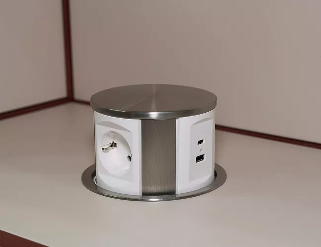 фото Розетка круглая G10703N-2AC №3