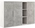 Офисный шкаф средний 3 створки, с нишей