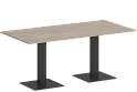 Стол для переговоров прямоугольный на металлических опорах