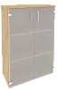 Офисный шкаф средний широкий со стеклом