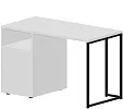 Стол рабочий на металлокаркасе с опорной тумбой (левый)