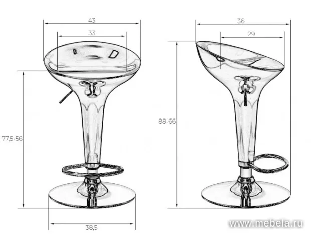 Барный стул Дар-1004 Блэк