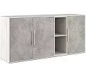 Офисный шкаф низкий 3 створки, с нишей
