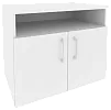 Офисная тумба для оргтехники, с нишей и распашными дверцами