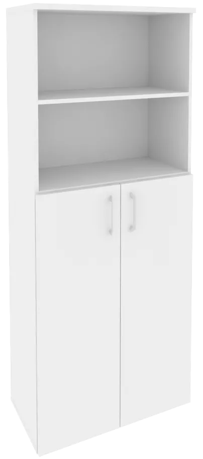 Офисный шкаф высокий широкий (2 средних фасада ЛДСП)