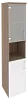 Офисный шкаф высокий узкий лев./прав. (1 низкий фасад ЛДСП + 1 низкий фасад стекло)