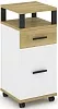 Тумба мобильная 1 ящик + 1 распашной фасад. С надставкой.