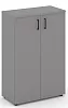Офисный шкаф средний широкий (2 низких фасада, задняя стенка ЛДСП