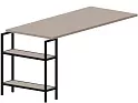 Стол приставной на металлокаркасе с открытыми полками