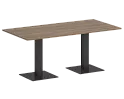 Стол для переговоров прямоугольный на металлических опорах