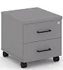 Тумба мобильная 2 ящика. Стандартные колеса