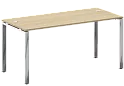 Стол рабочий руководителя на П-образном хромированном металлокаркасе