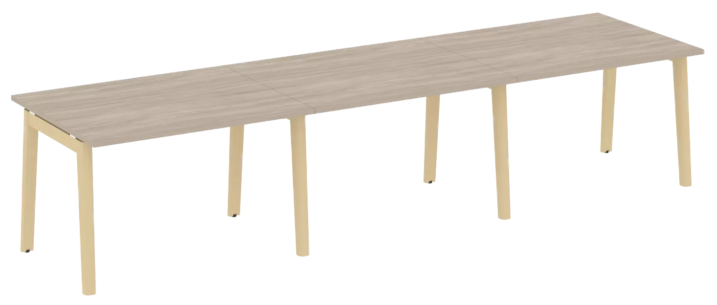 Стол переговорный, опоры - массив дерева