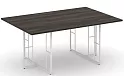 Стол для переговоров на металлических опорах