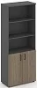Офисный шкаф высокий широкий (2 низких фасада, задняя стенка ЛДСП