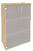 Офисный шкаф средний широкий (2 средних фасада стекло)