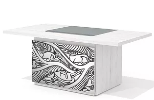 Стол руководителя с декор. траверсом